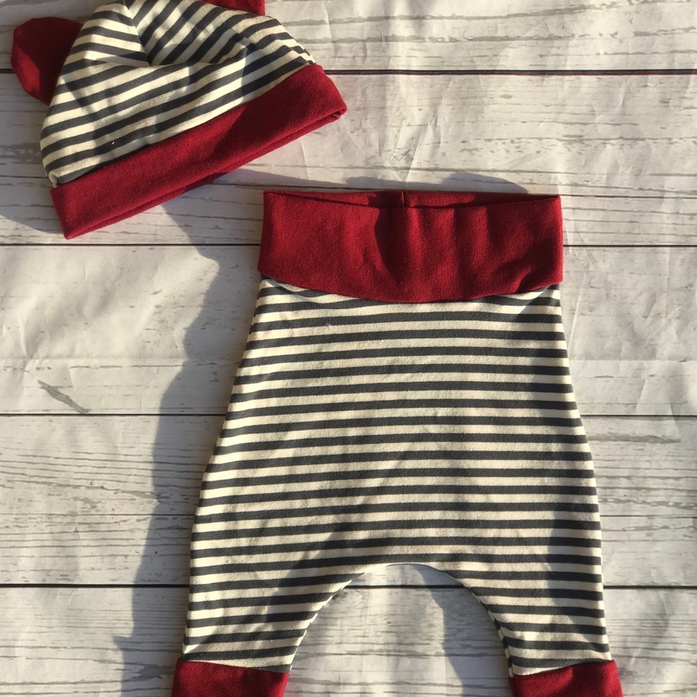 Infant harem pants and hat